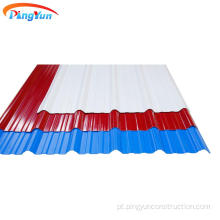 Folha de coberturas de PVC de plástico trapezoidal para indústrias